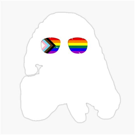 Pride Sloth Lgbtq Progress Pride Flag Sunglasses Sticker For Sale By Valador Redbubble