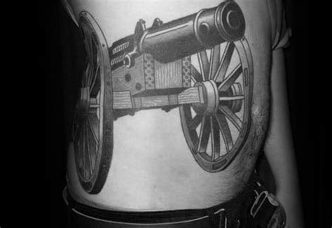 40 Cannon Tattoo Designs For Men Explosive Ink Ideas