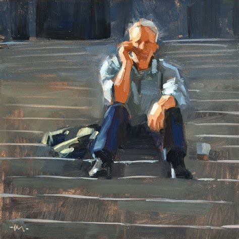 Dpw Fine Art Friendly Auctions Chatting On The Steps By Carol Marine