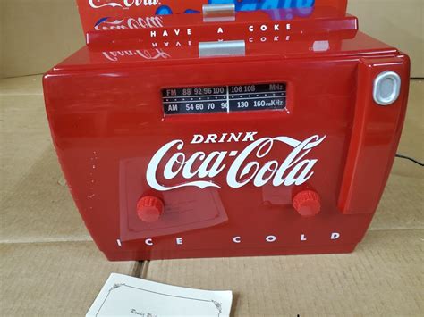 coca cola cooler radio am fm cassette player working ebay