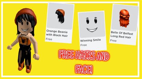 How To Get Free Hairs And Face On Roblox Youtube