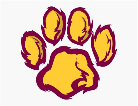 Panther Paw Clip Art Tiger Paw Print Morse High School Logo Hd Png