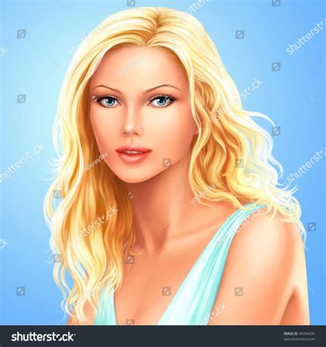 Jpeg Glamour Portrait Beautiful Sexy Blonde Stock Illustration 30764035 Shutterstock