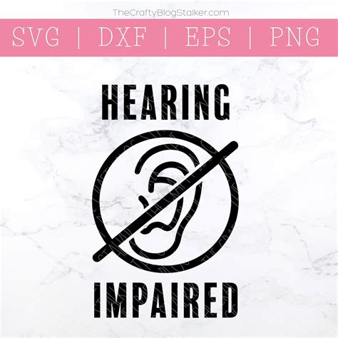 Hearing Impaired Svg Face Mask Svg Hard Of Hearing Svg Etsy