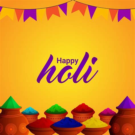 Premium Vector Happy Holi Indian Festival And Background With