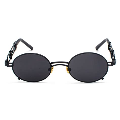 Peekaboo Retro Steampunk Sunglasses Men Round Vintage 2023 Metal Frame Cinily