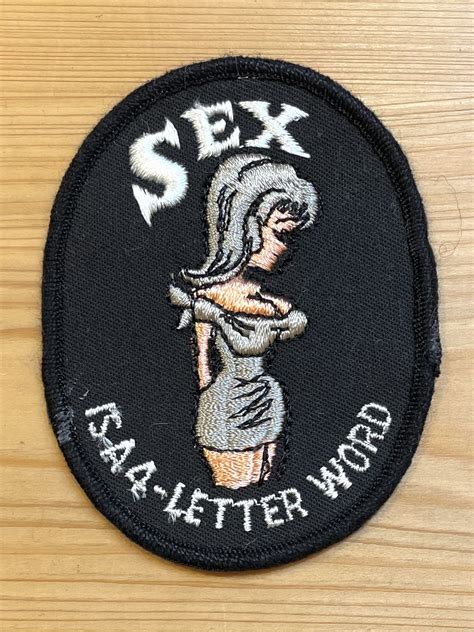 1970 s sex is a 4 letter word black× black deadstock patch container