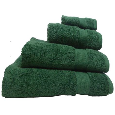 Elegant 380 Zero Twist 4 Piece Towel Set 380gsm Forest Green
