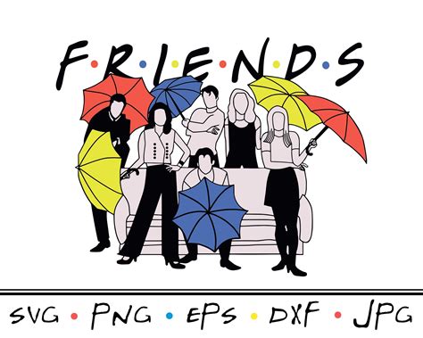 Friends Character Silhouette Square Sticker Ubicaciondepersonascdmx