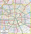 Dallas suburbs map - Map of Dallas suburbs (Texas - USA)