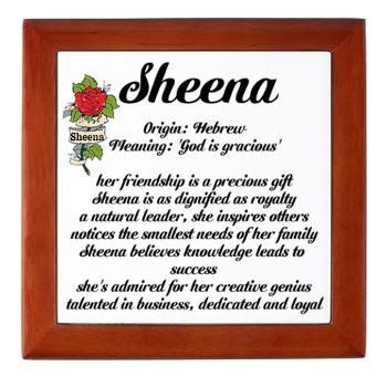 Sheena Name Meaning Design Keepsake Box Female Name Meanings N Z Inspiration Station