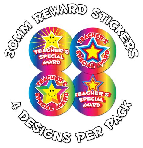 144 X Teachers Special Award 30mm Children Reward Stickers Schools