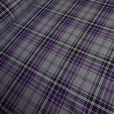 Fashion Purple Tartan Fashion Fabric 58 145 Cms Wide Etsy