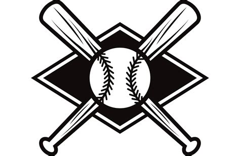 Softball Crossed Bats Clipart Clipart