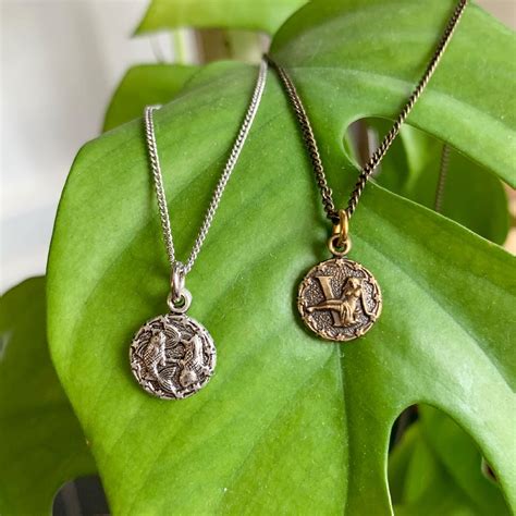 Dainty Zodiac Coin Necklace Or Bracelet ~ Libra Brooklyn Charm