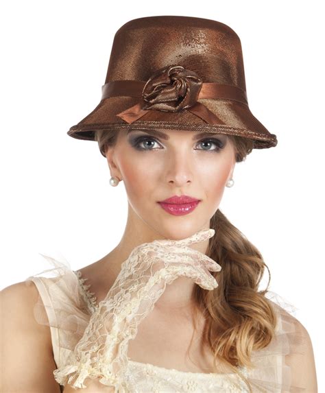 Les chapeaux homme, pour un look impeccable. Chapeau marron charleston année 20 femme : Deguise-toi ...