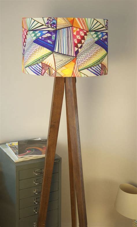 Neat Lamp With Painted Shade Country Lamps Rustic Lamps Wooden