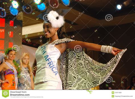 Miss South Africa With National Costume Editorial Photo Image 21811926