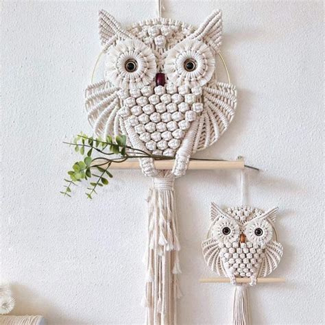 Macrame Wall Hanging Owls