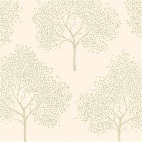 I Love Wallpaper Glitter Tree Wallpaper Cream Gold