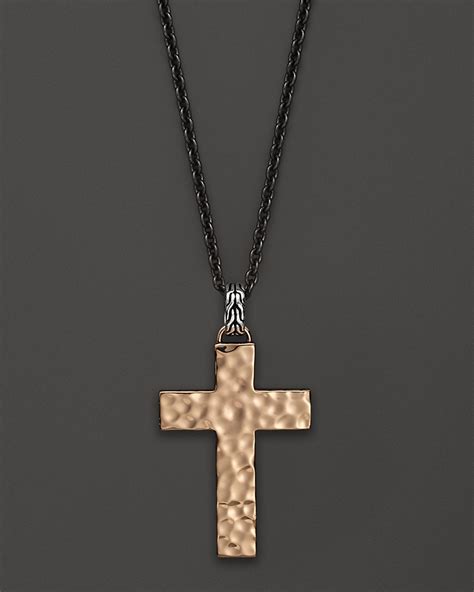 Lyst - John hardy Mens Palu Cross Pendant Necklace with Naga Accent 24