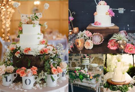 You can use some photos, glass bottles, and vases of flowers, trinkets or anything you collected to put on them. Wedding Cakes With Flowers: Our Fave Styles & Top Tips ...