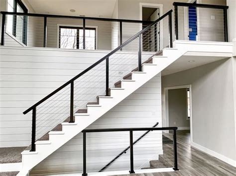 Upgrade your existing railing to cable railing using cable bullet tensioner kits. Black Aluminum Cable Railing - Terre Haute, IN in 2020 ...