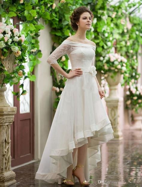Romantic Vintage Tea Length Wedding Dress Plus Size