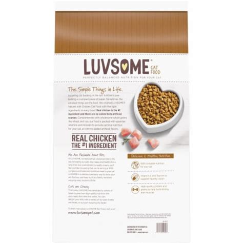 For example, chicken meal is ground up chicken meat that has been carefully dried to a moisture level of 10%. Kroger - Luvsome® Natural with Chicken Adult Cat Food, 16 lb