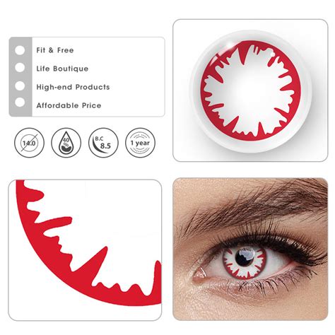 Myeyebb Incubus Red Cosplay Colored Contact Lenses
