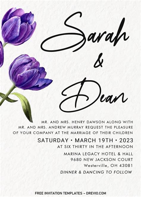 Modern Wedding Invitation Templates Editable With Ms Word Download