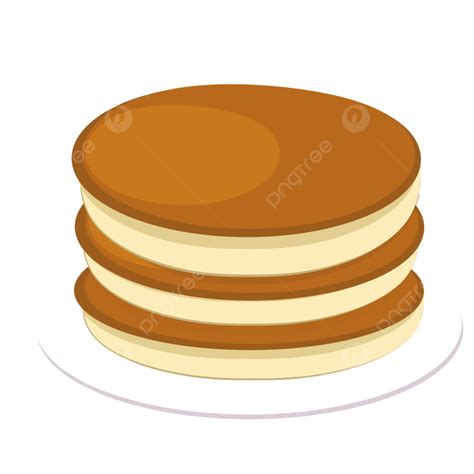 Simple Illustration Of Pancakes Pancakes Food Pancake Clipart Png