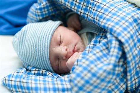 Eurasian Newborn Baby Sleeping Stock Image Image Of Little Eurasian