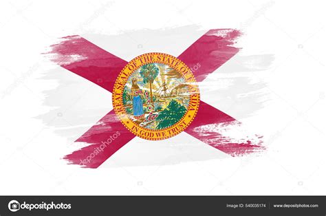 Florida State Flag Brush Stroke Florida Flag Background Stock Photo By