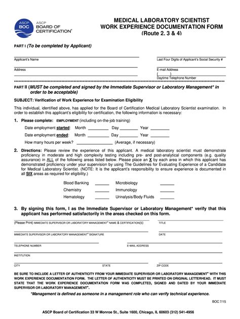 Ascp Experience Documentation Form Fill Out And Sign Online Dochub