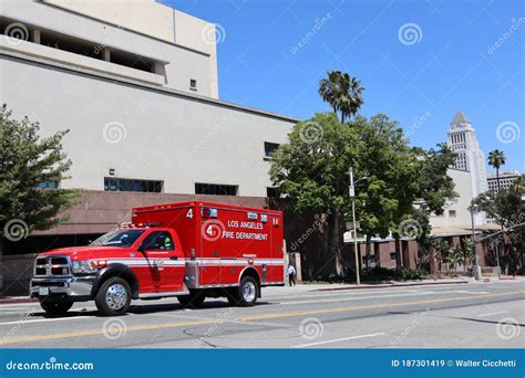 Lafd Los Angeles Fire Department Truck Los Angeles California
