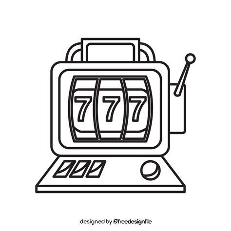 Slot Machine Drawing Black And White Clipart Free Download
