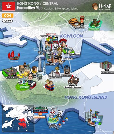 Hong Kong Map B Central 홍콩 지도 B 구룡반도홍콩섬 네이버 블로그
