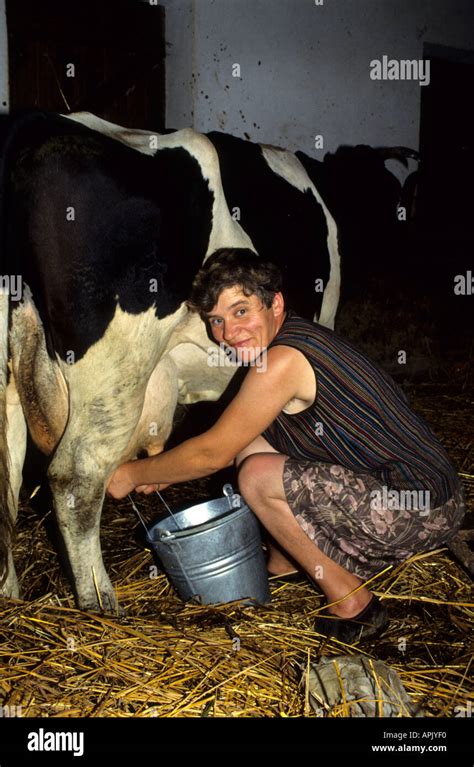 Poland Polish Farm Farmer Agriculture 1975 History Historic Stock Photo