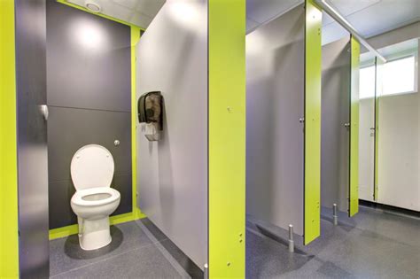 Fully Compliant Office Toilet Cubicles Layouts And Designs Concept