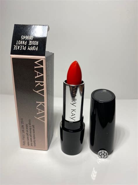 Mary kay products are available for purchase exclusively through independent beauty consultants. Mary Kay Gel semi - matte Lipstick poppy please | Batom ...
