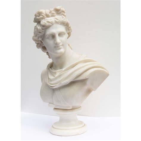 Large 19th Century Antique Marble Bust Of Apollo Of Belvedere Chairish