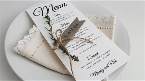 Nowadays, using diy wedding place cards at receptions is growing more and more stylish. DIY Wedding Tutorial: Rustic Ribbon Style Place Cards + Free Template - YouTube