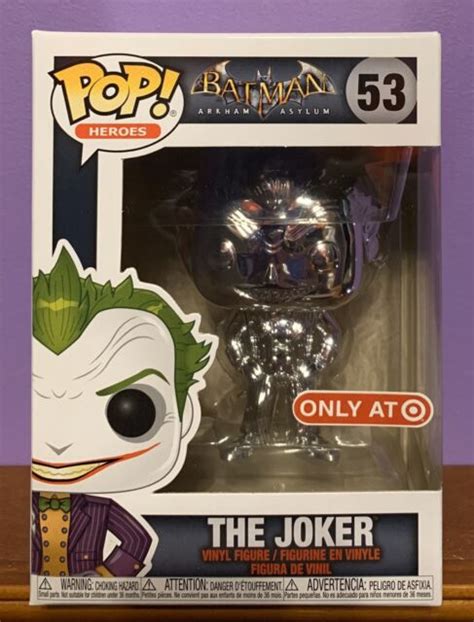 Funko Pop The Joker Chrome Target Batman Arkham Asylum 53 In Hand