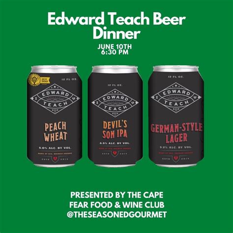 Edward Teach Beer Dinner Cape Fear Food And Wine Club
