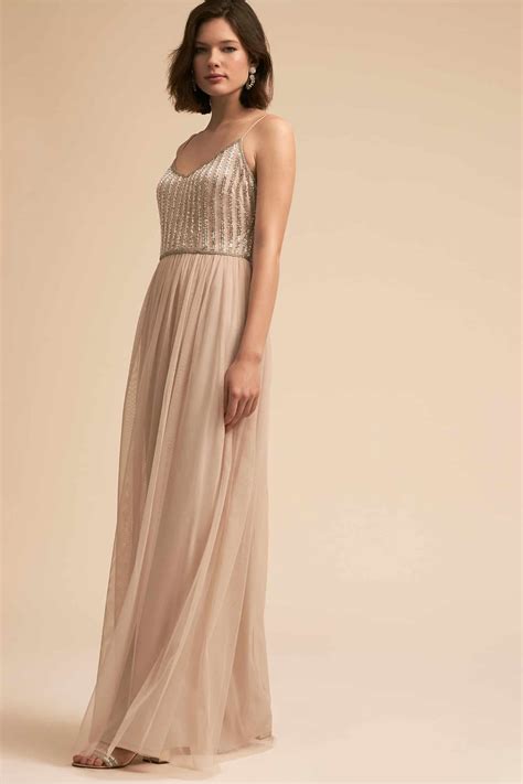 Gold Maxi Dress For Bridesmaids Or Wedding Guests