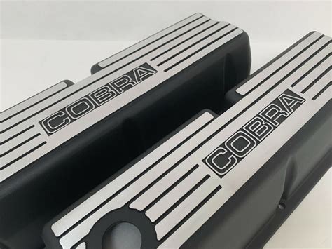 Ford Cobra Tall 351 Windsor Valve Covers Black New Wide Fin Style