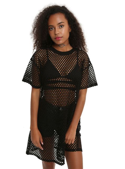 Nothin But Fishnet And We Re Loving It Wear This Black Fishnet Dress