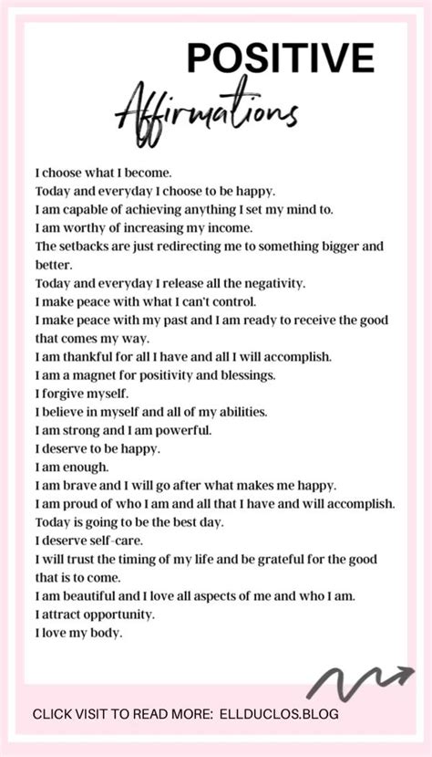 Positive Self Affirmations That Will Change Your Life Click Here