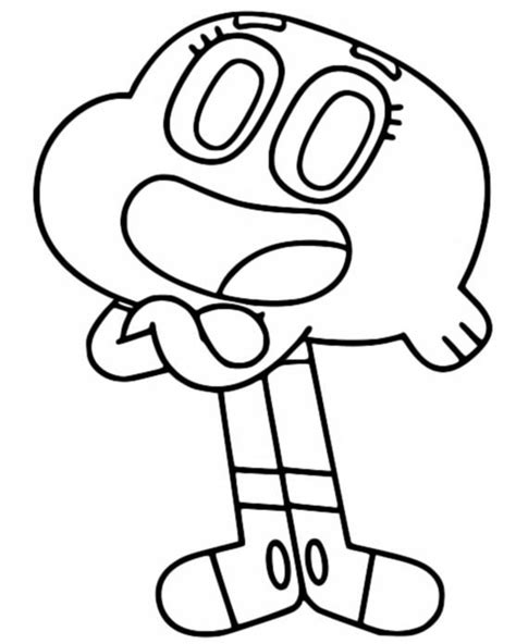 Coloring Pages The Amazing World Of Gumball Morning Kids